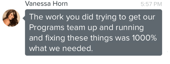 Vanessa Horn testimonial